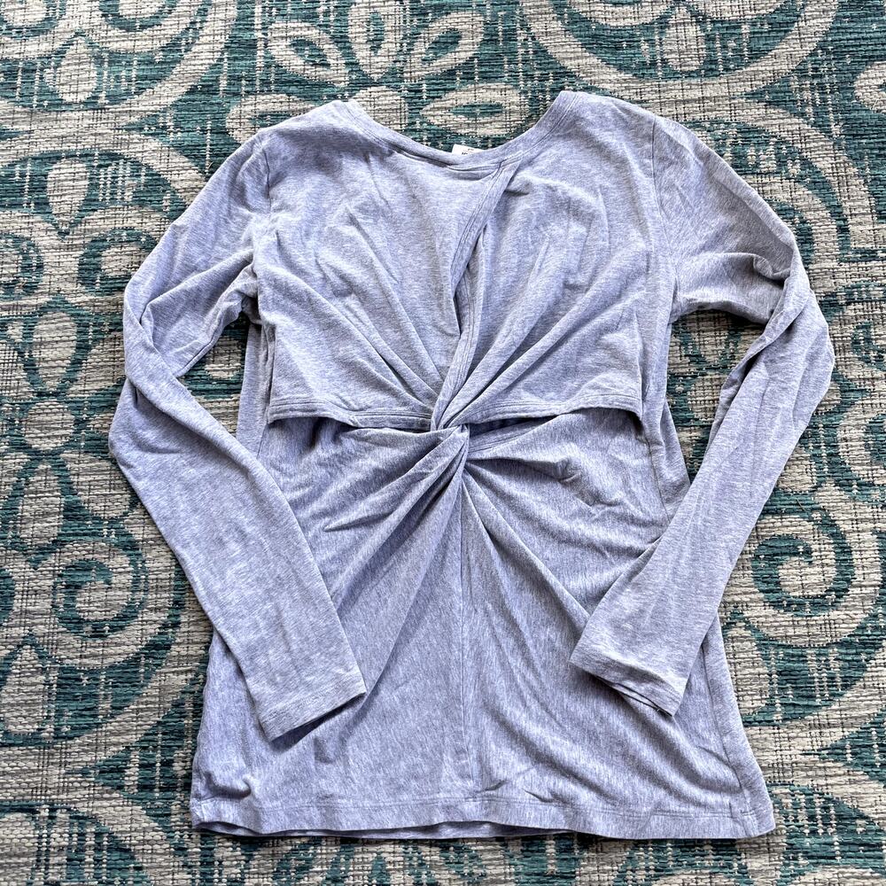Cabi Grey Twist Turn‎ Back T-Shirt - Size M - Picture 3 of 8